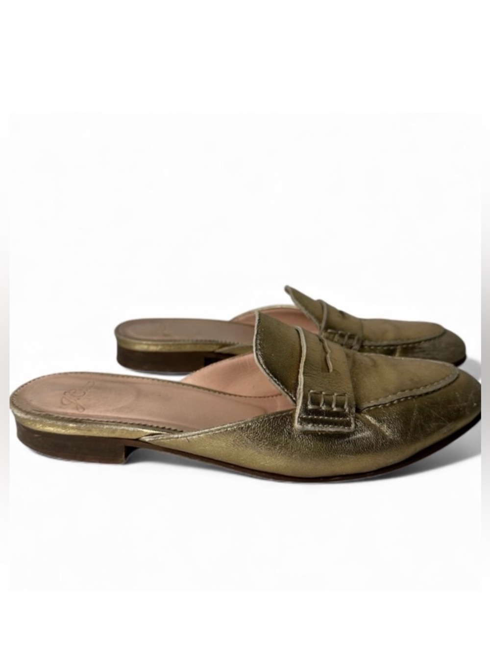J. Crew Metallic Gold Loafers Women’s 7
